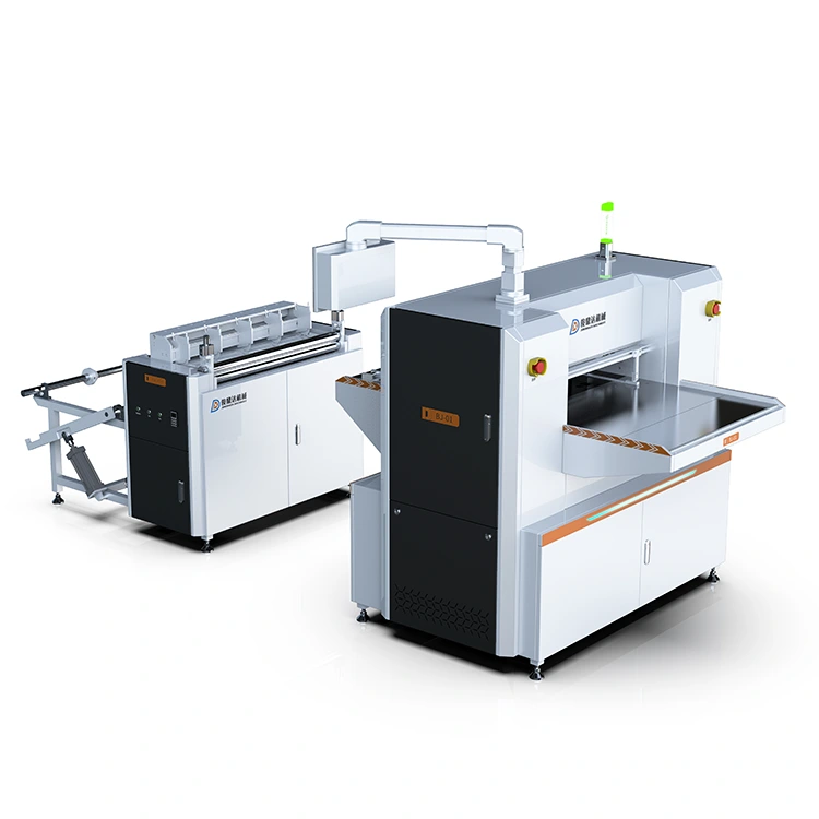 Máquina de pregas com faca totalmente automática